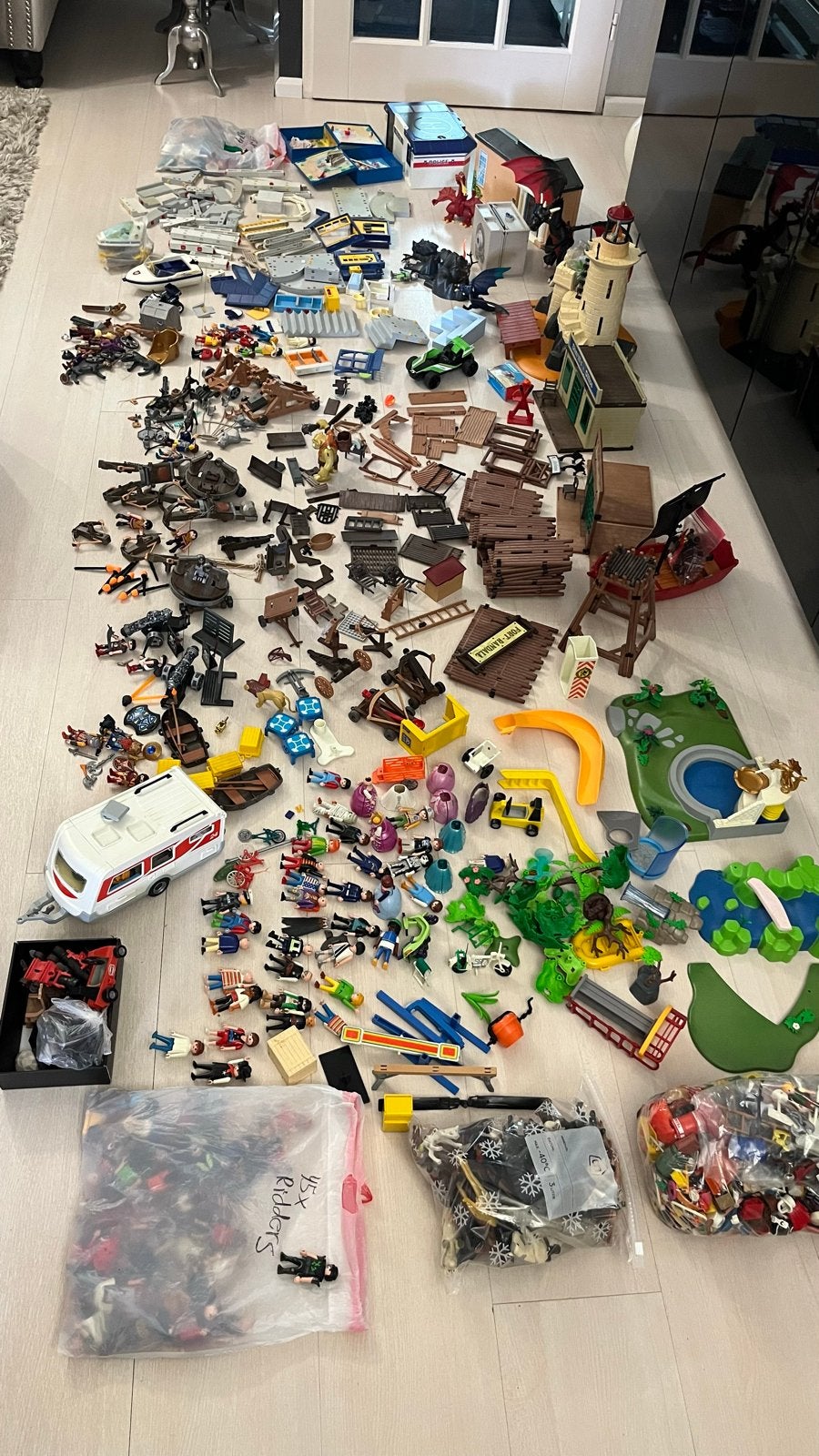 Grote playmobil verzameling ridders piraten politie draken, Ophalen of Verzenden, Gebruikt