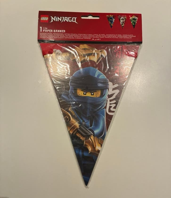 LEGO Ninjago Feestbanner - 2.3m, Ophalen of Verzenden, Nieuw, Versiering, Verjaardag