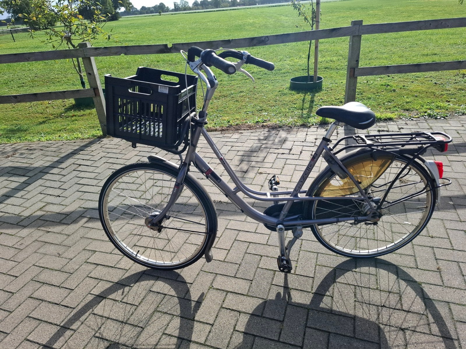 Damesfiets met mandje en bagagedrager, Velgrem, 50 tot 53 cm, Ophalen, Overige merken