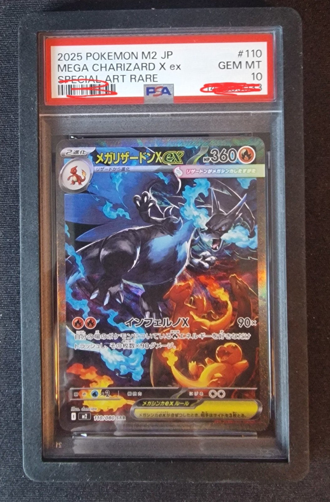 Mega Charizard X ex PSA 10, Ophalen of Verzenden, Zo goed als nieuw