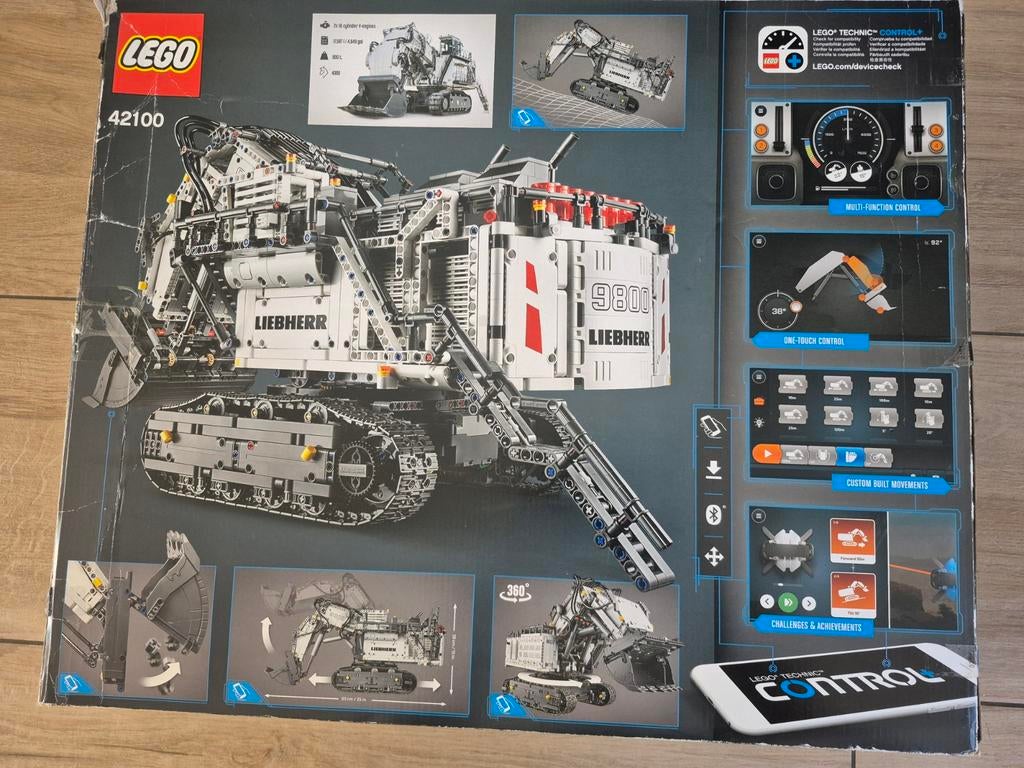 Lego Technic 42100 Liebherr R 9800 Graafmachine - ZGAN, Ophalen of Verzenden, Zo goed als nieuw, Complete set, Lego