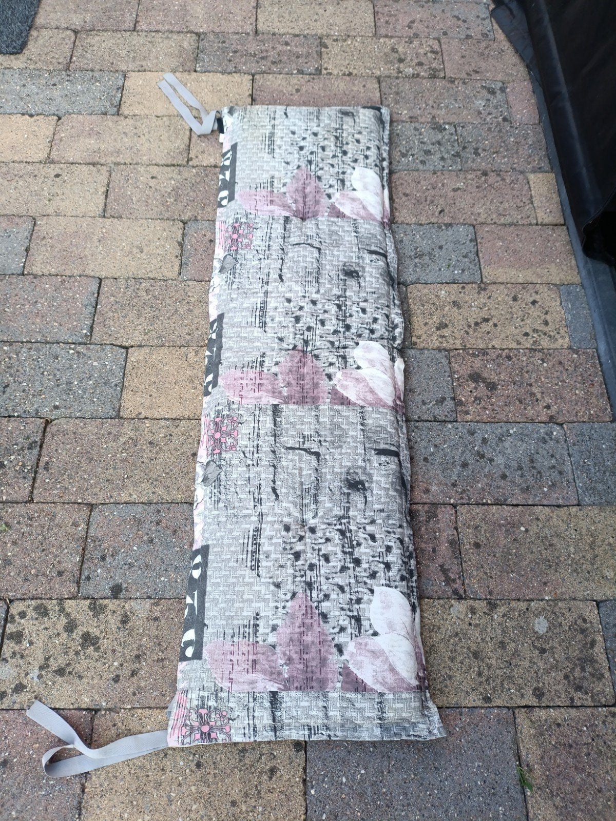 Bankkussen 180x48cm - Katoen/Polyester - Melli Grey, Gebruikt, Ophalen of Verzenden, Grijs, Rechthoekig