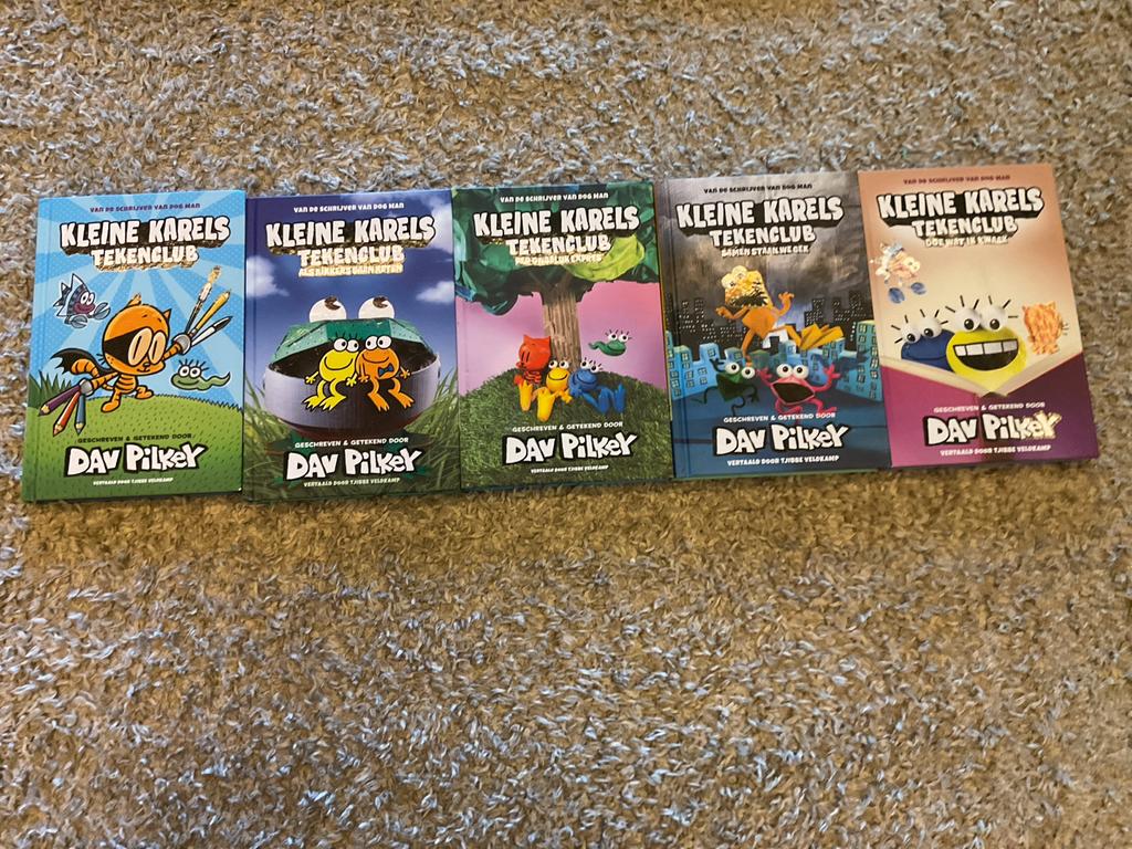 Kleine Karels Tekenclub - Complete set van 5 boeken, Ophalen, Zo goed als nieuw, Fictie algemeen