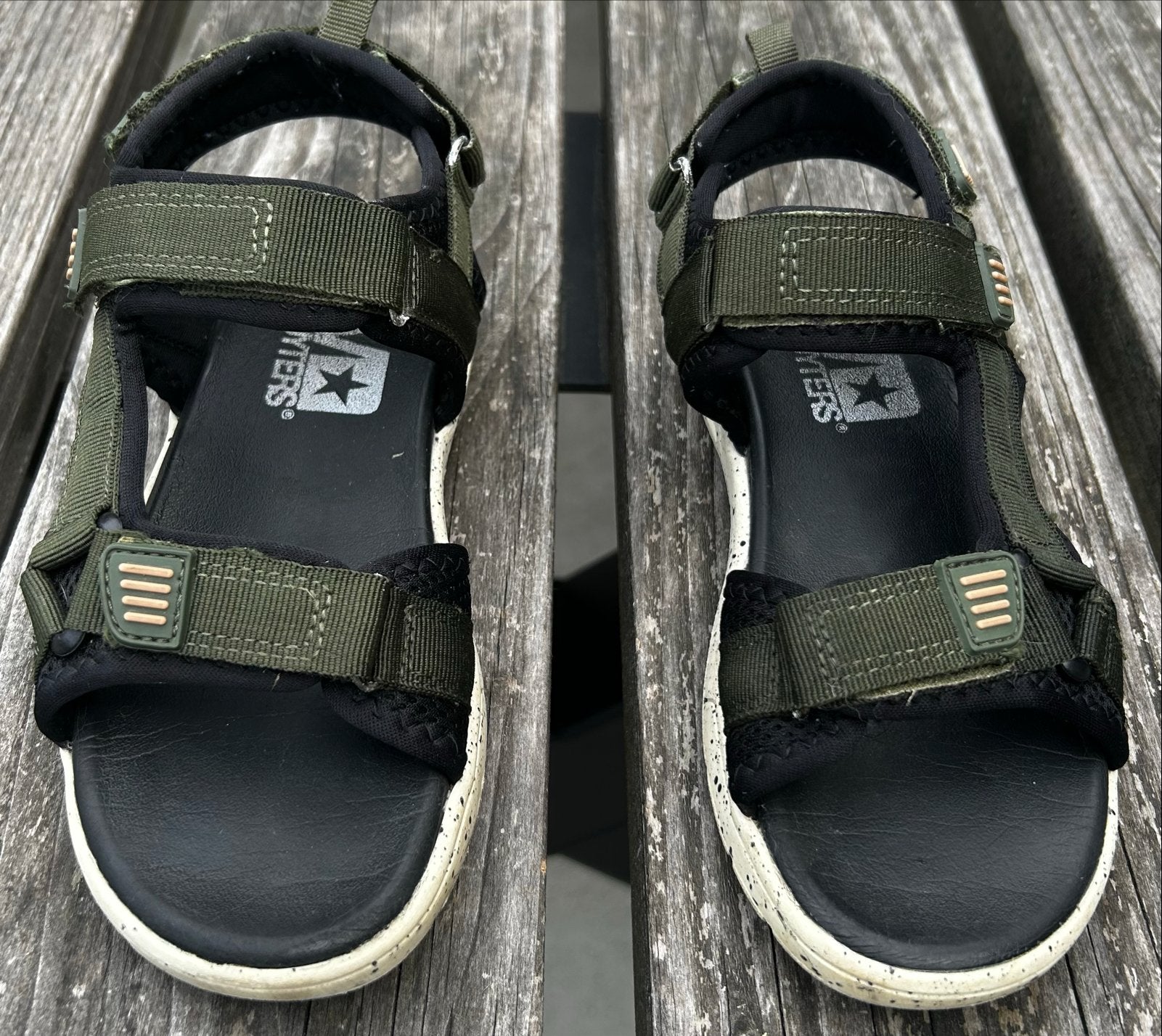 Muyters legergroene sandalen maat 33, Overige typen, Ophalen of Verzenden, Zo goed als nieuw, Jongen