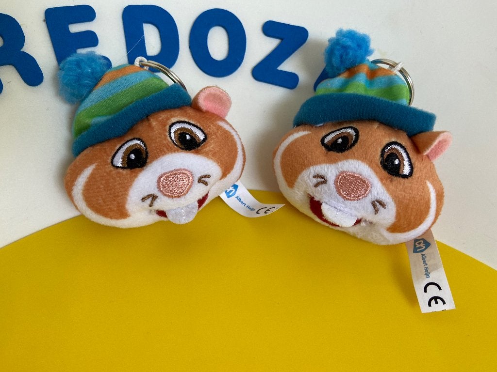 K4465 AH albert Heijn sleutelhanger hamster 2x, Ophalen of Verzenden, Zo goed als nieuw, Overige typen