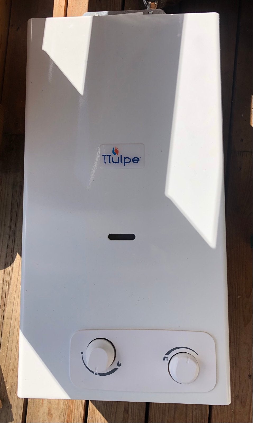 Ttulpe B11 P37 Eco Indoor Geiser 2024 met afvoerbuis, Geiser, Ophalen of Verzenden, Minder dan 20 liter, Propaan of Butaan