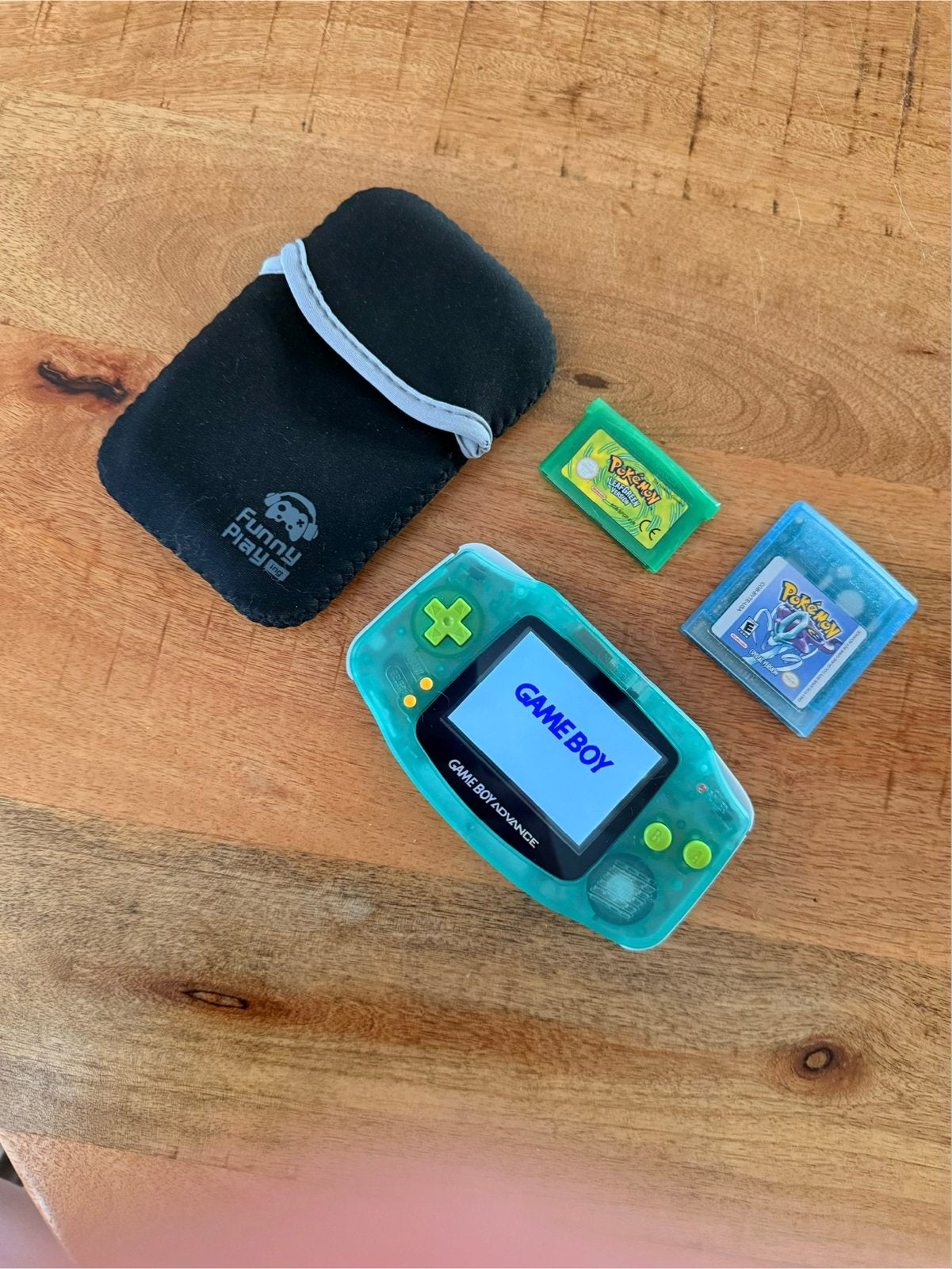 Game Boy Advance IPS met Pokémon spellen en hoesje, 1 speler, Refurbished, Ophalen of Verzenden, Role Playing Game (Rpg)
