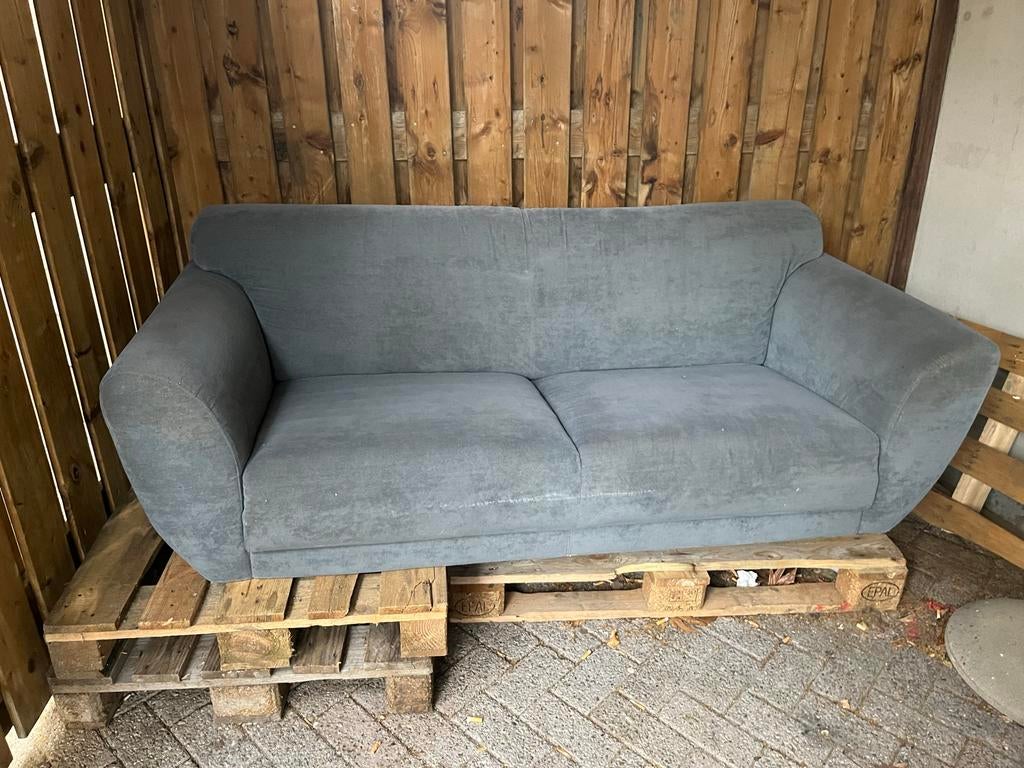 Comfortabele grijze tweepersoonsbank, Gebruikt, 150 tot 200 cm, Tweepersoons, 75 tot 100 cm