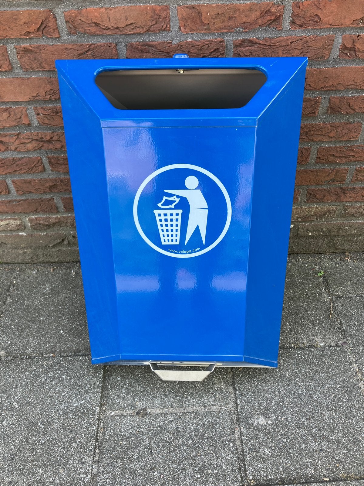 Velopa buiten afvalbak. (Nieuw), 40 liter of meer, Ophalen of Verzenden, Nieuw, Metaal