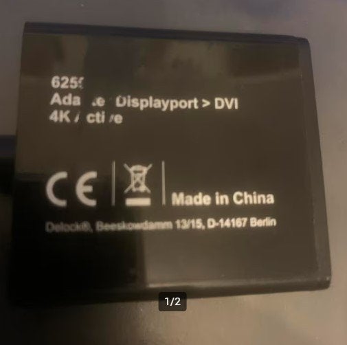 Delock Displayport naar DVI Adapter - 4K, Computers en Software, Ophalen of Verzenden, Zo goed als nieuw