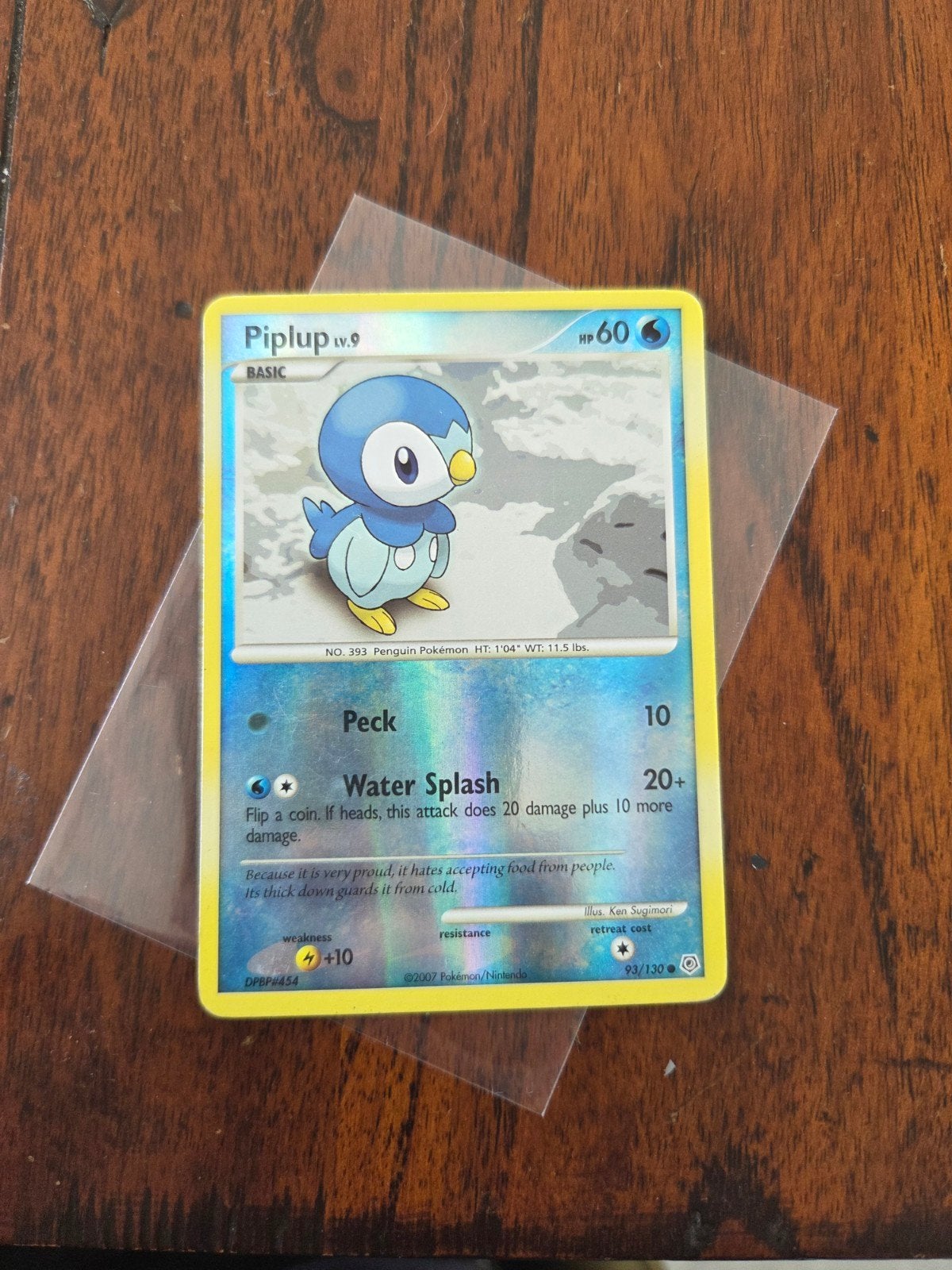 Piplup Diamond & Pearl Reverse Holo 93/130, Ophalen of Verzenden, Zo goed als nieuw