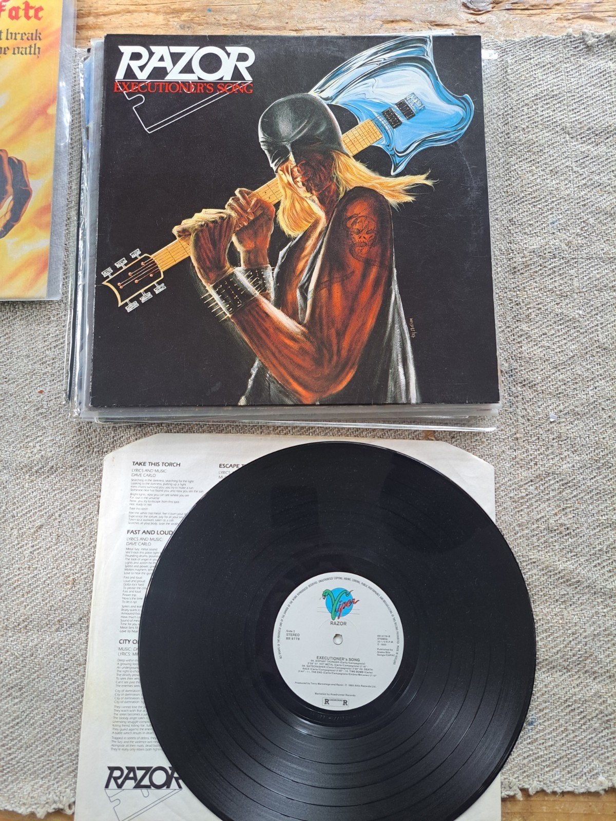 Razor - Executioner's Song LP (1985) - Thrash Metal Vinyl, Cd's en Dvd's, Ophalen of Verzenden, Gebruikt
