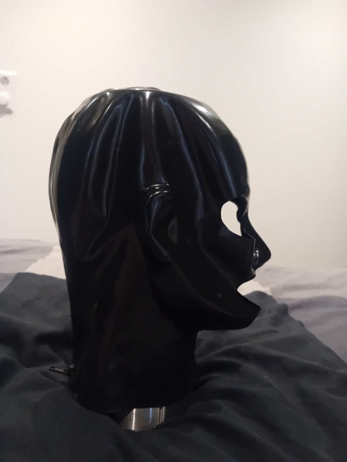 Latex masker 0.25 mm met rits - Maat M Heren, Verzenden, Zo goed als nieuw, Onbekend