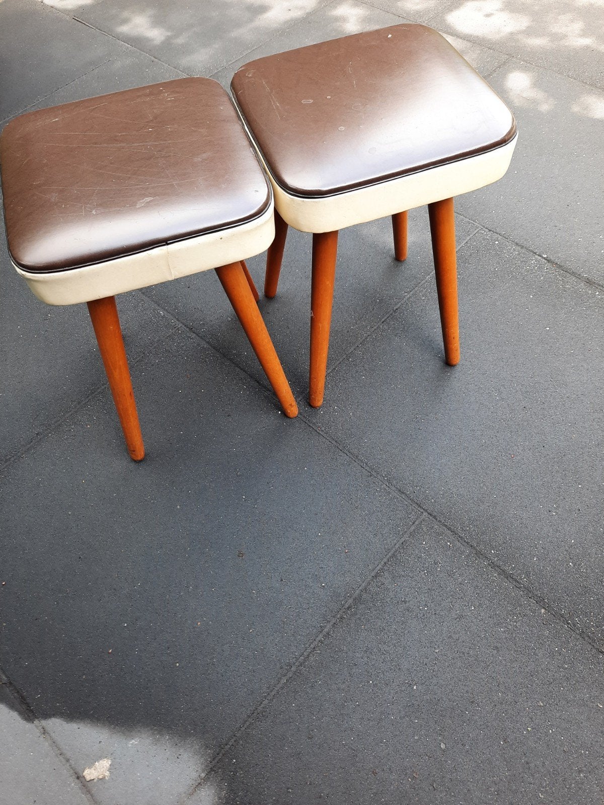 Retro krukjes, Huis en Inrichting, Krukjes, Ophalen, Hout