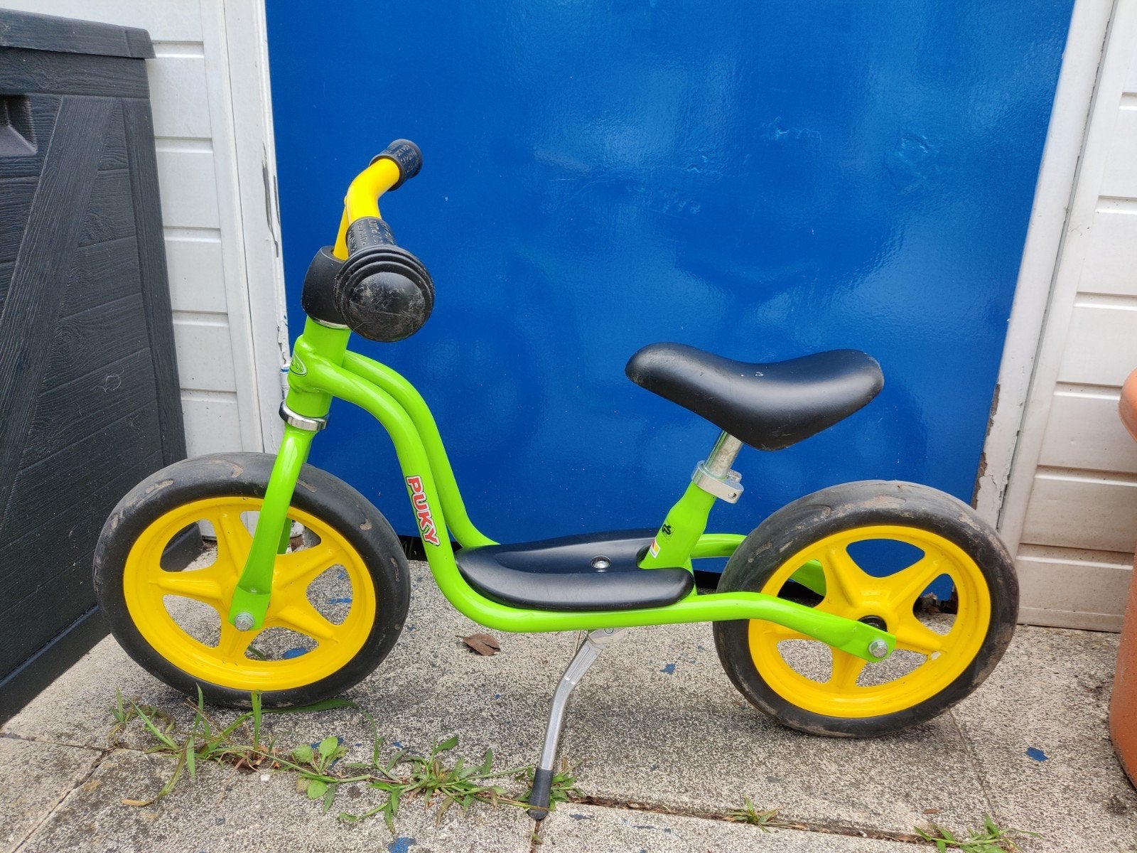 Puky loopfiets groen/geel - handvat beschadigd, Kinderen en Baby's, Speelgoed | Buiten | Voertuigen en Loopfietsen, Gebruikt, Loopfiets