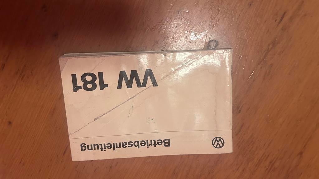 Betriebsanleitung vw volkswsgen 181 kubel, Ophalen of Verzenden