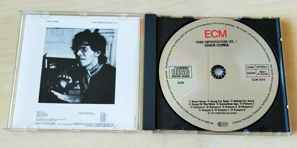 Chick Corea - Piano Improvisations Vol. 1 CD  ECM Gebruikt, Ophalen of Verzenden, Gebruikt, Jazz