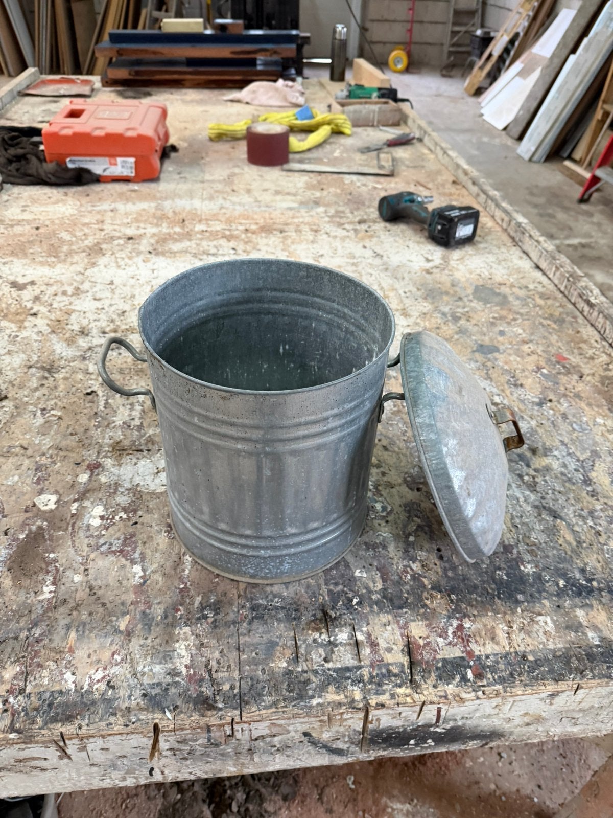 Zinken emmer, Ophalen of Verzenden, Zo goed als nieuw, Kunststof