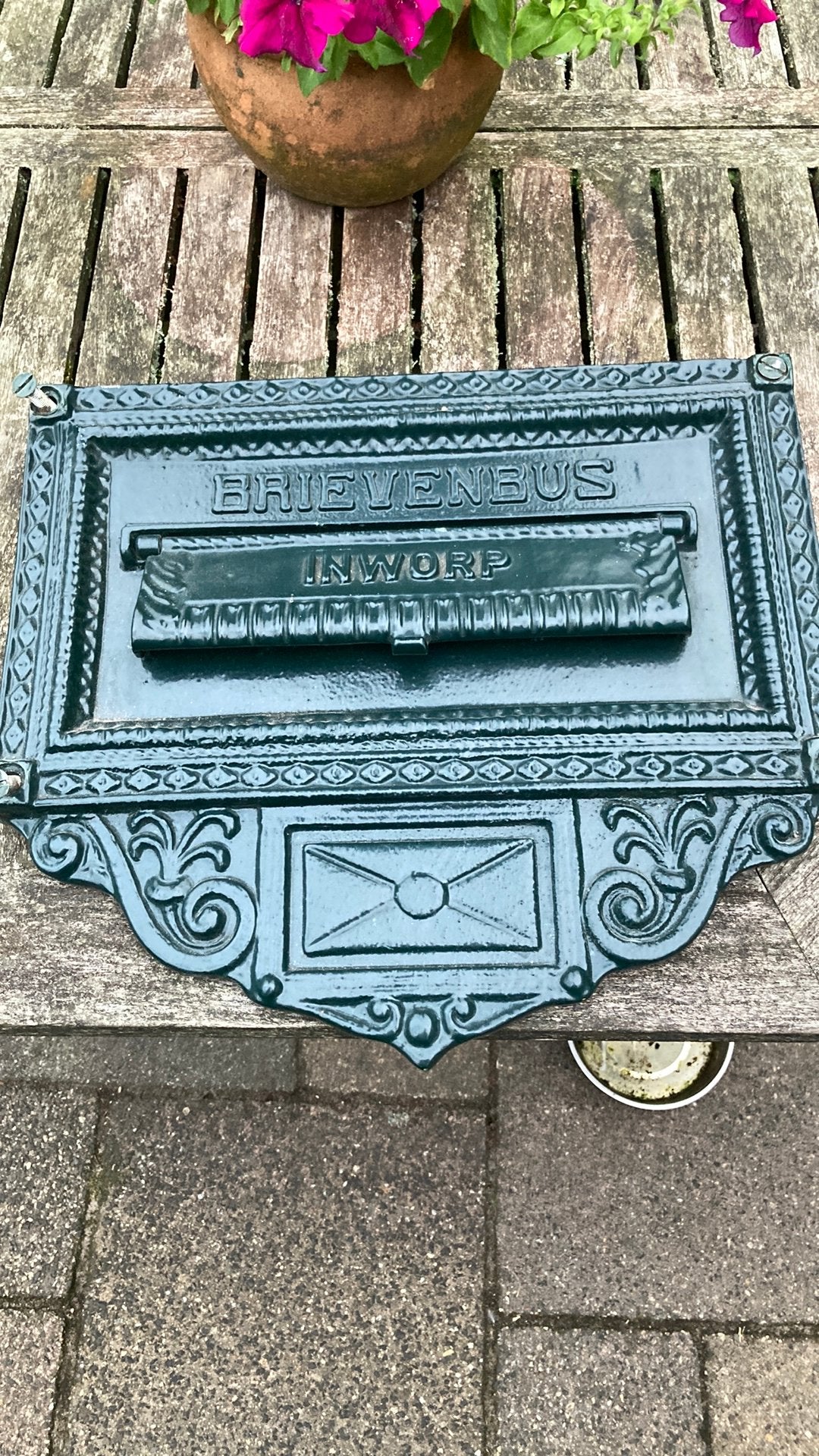 Brievenbus gietijzer, Ophalen of Verzenden, Zo goed als nieuw, IJzer