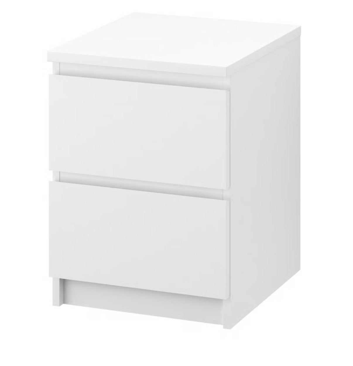 2x IKEA MALM nachtkastje met glasplaat - Zeer nette staat, Ophalen, Minder dan 45 cm, 55 tot 70 cm, Zo goed als nieuw