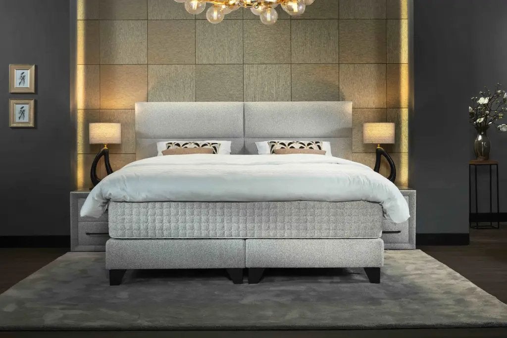 Serta superior model lounge hotel boxspring 180x210, Ophalen, 210 cm, Tweepersoons, Zo goed als nieuw