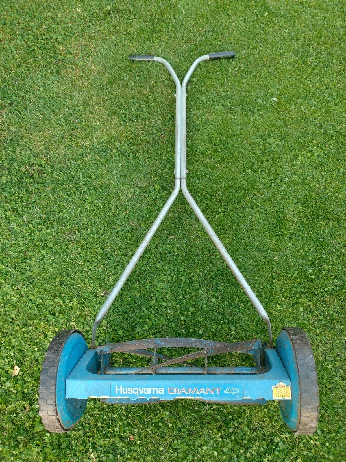 Husqvarna Diamant 40 handgrasmaaier, Tuin en Terras, Grasmaaiers, Ophalen, Gebruikt, Handgrasmaaier, 40 t/m 49 cm