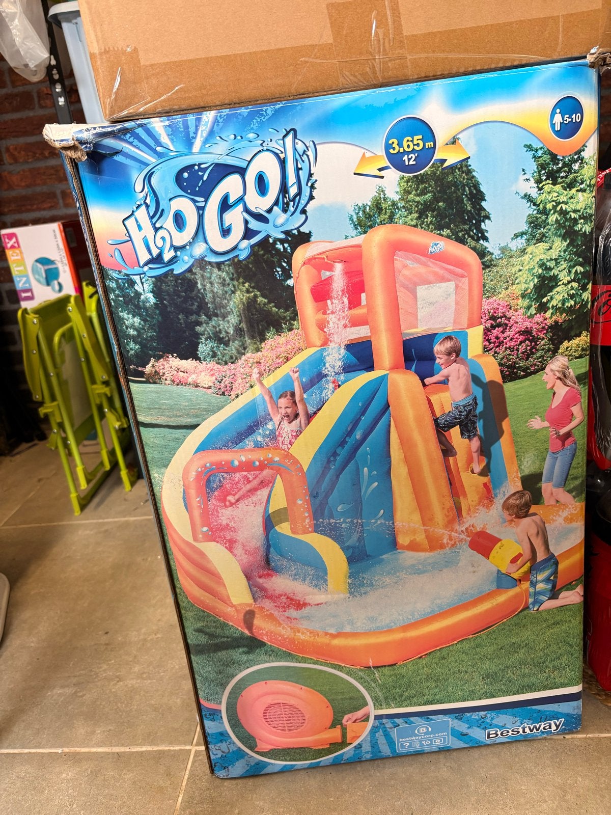 Bestway H2OGO! Opblaasbaar Waterpark met Glijbaan en Zwembad, Ophalen, Zo goed als nieuw