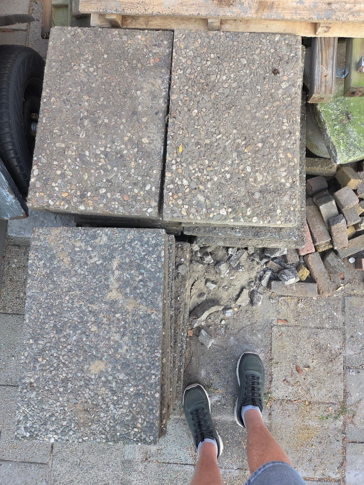 Gebruikte terrastegels van beton, Ophalen, Gebruikt, 10 m² of meer, Beton