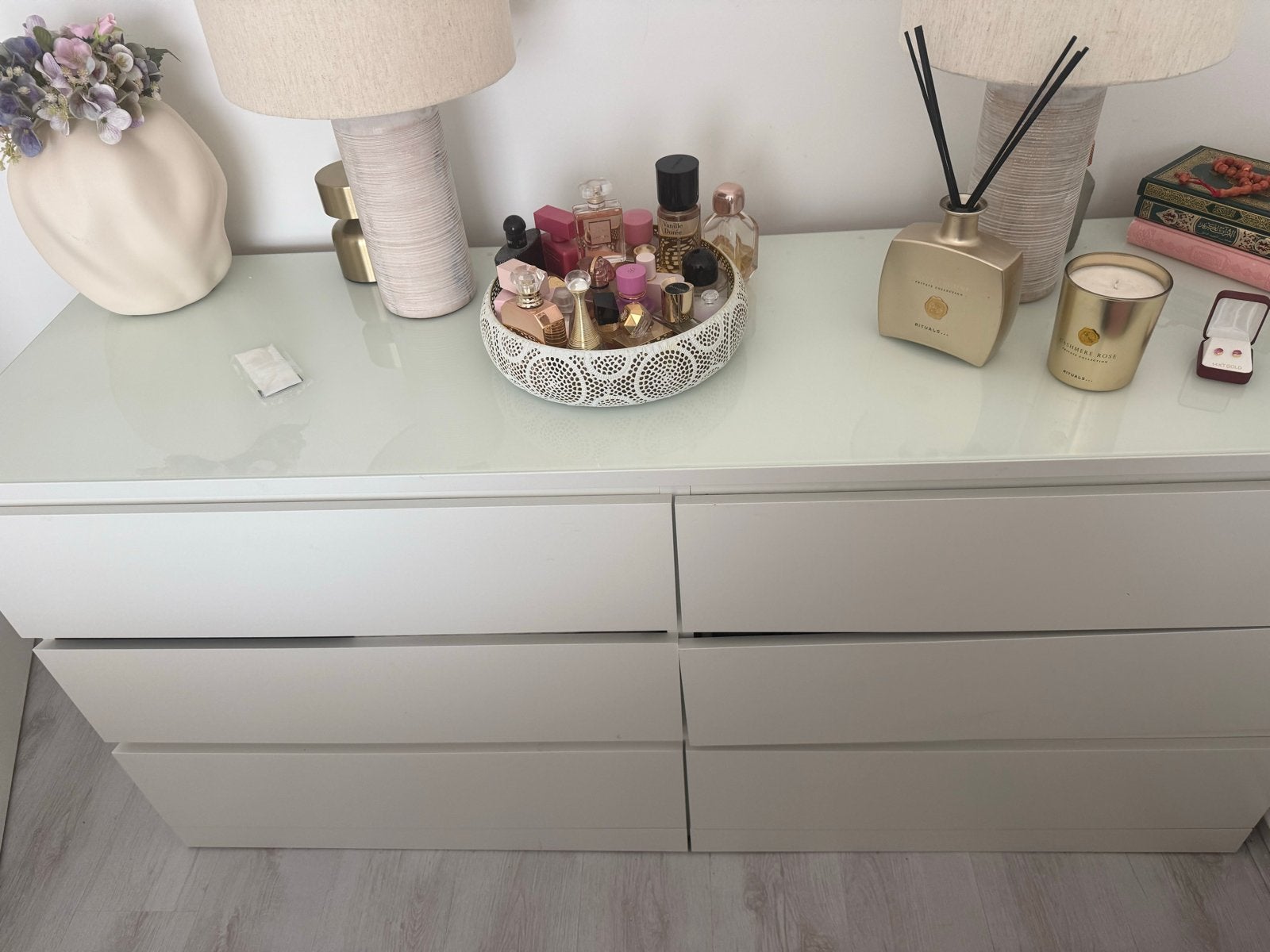 IKEA MALM ladekast met 6 laden, wit, Ophalen, 5 laden of meer, 150 tot 200 cm, Zo goed als nieuw