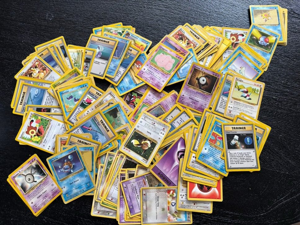 Oude vintage pokemon kaarten verzameling, Ophalen of Verzenden, Zo goed als nieuw, Meerdere kaarten