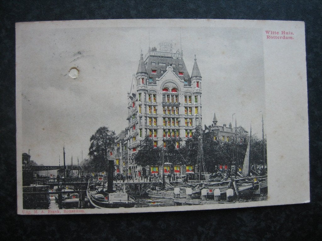 ROTTERDAM Wittehuis Verlichte ramen Tegen het licht houden, Ophalen of Verzenden, Voor 1920, Zuid-Holland