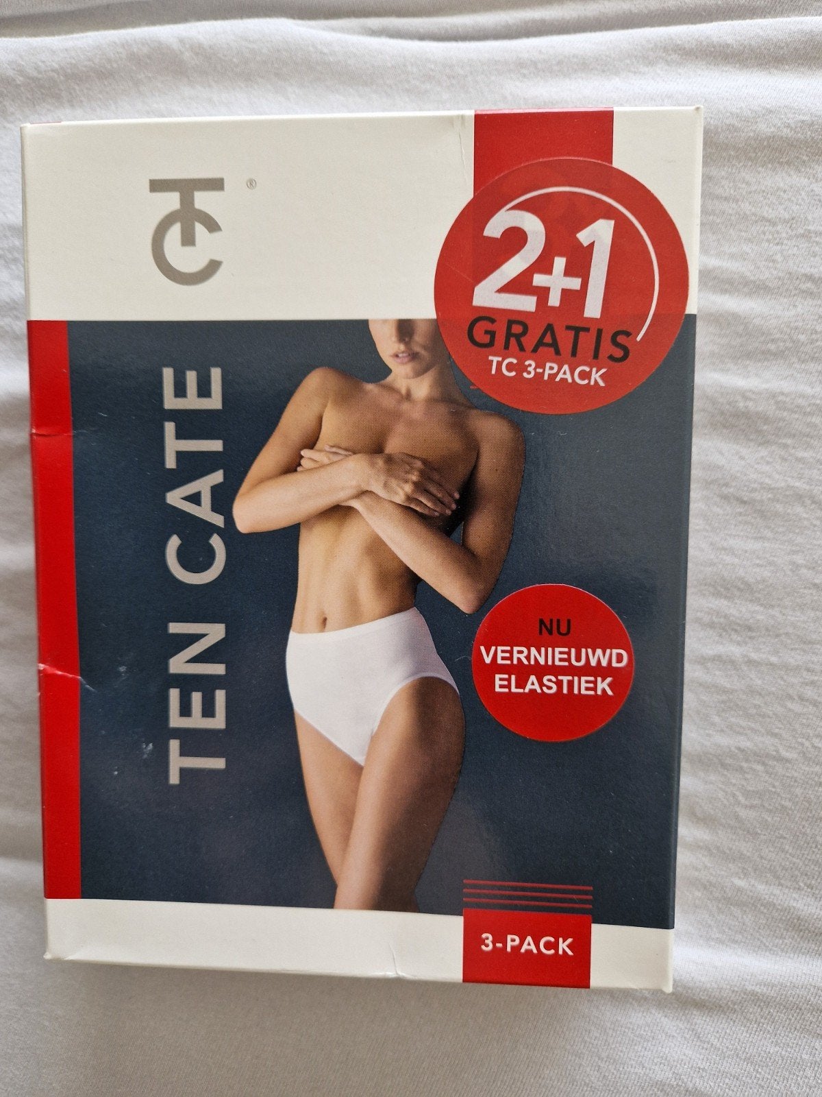 TEN CATE HIGHLEG WITTE ONDERBROEKEN 2 + 1 GRATIS MAAT M, Ten Cate, Ophalen of Verzenden, Wit, Slip