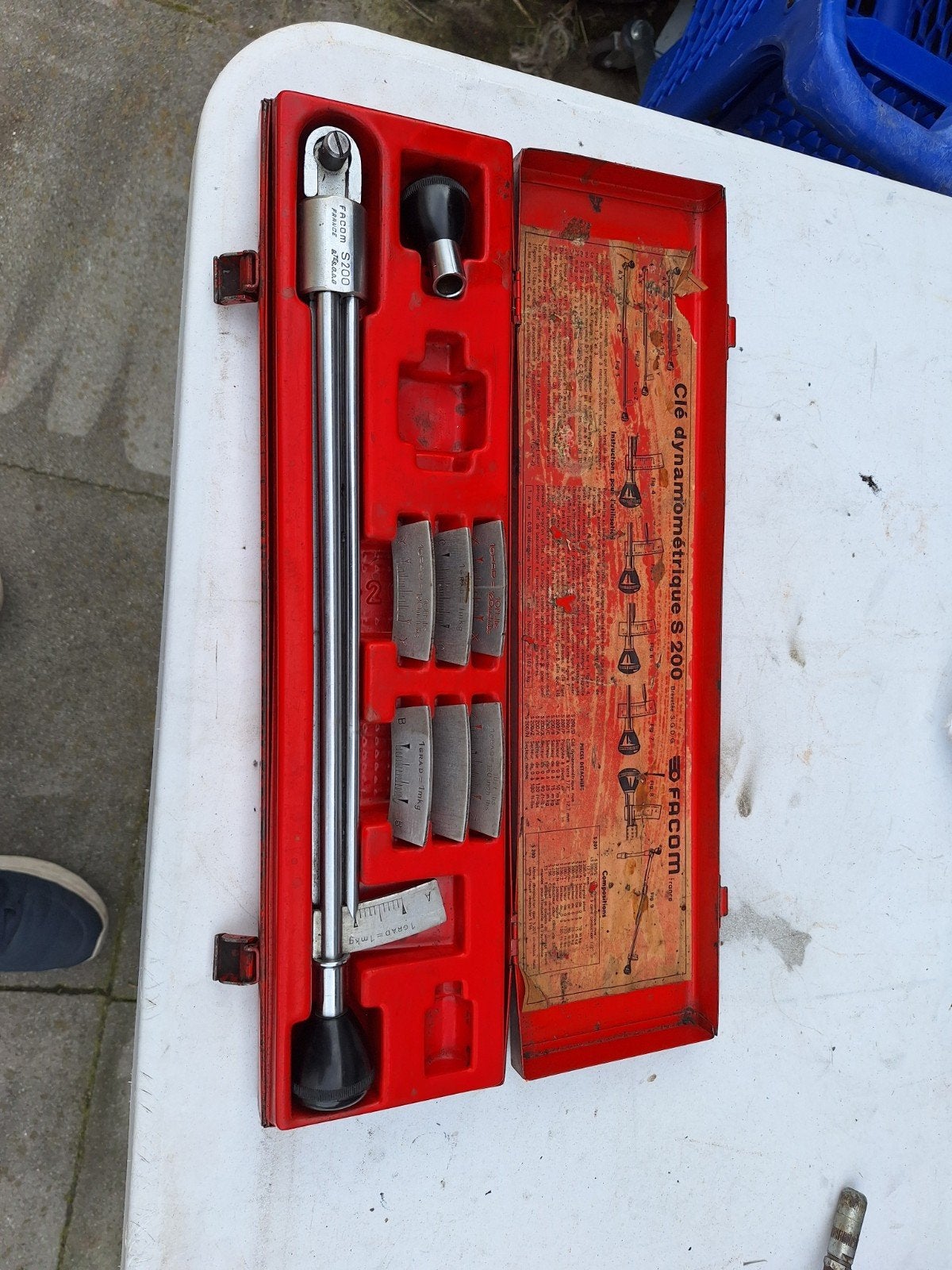 Facom momentsleutel S.200 in rode metalen koffer, Ophalen of Verzenden, Gebruikt, Sleutel/ratel, Facom