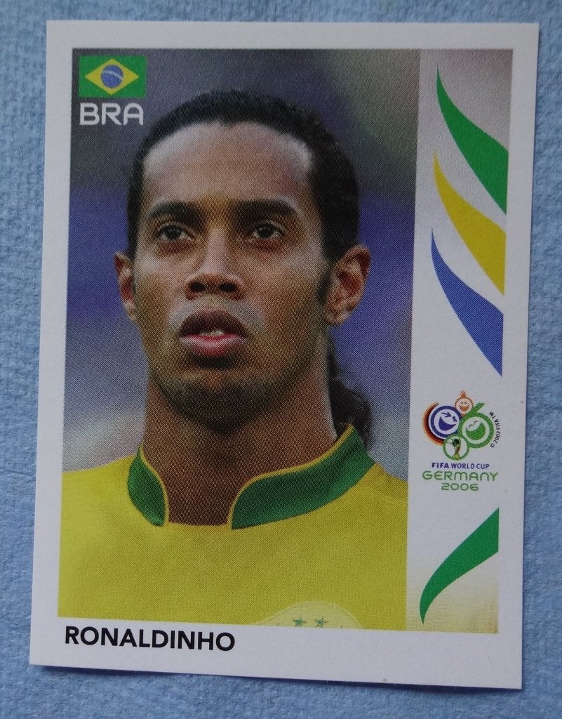 Panini plaatje RONALDINHO nr 393 WK 2006 Duitsland, Ophalen of Verzenden, Nieuw, Plaatje