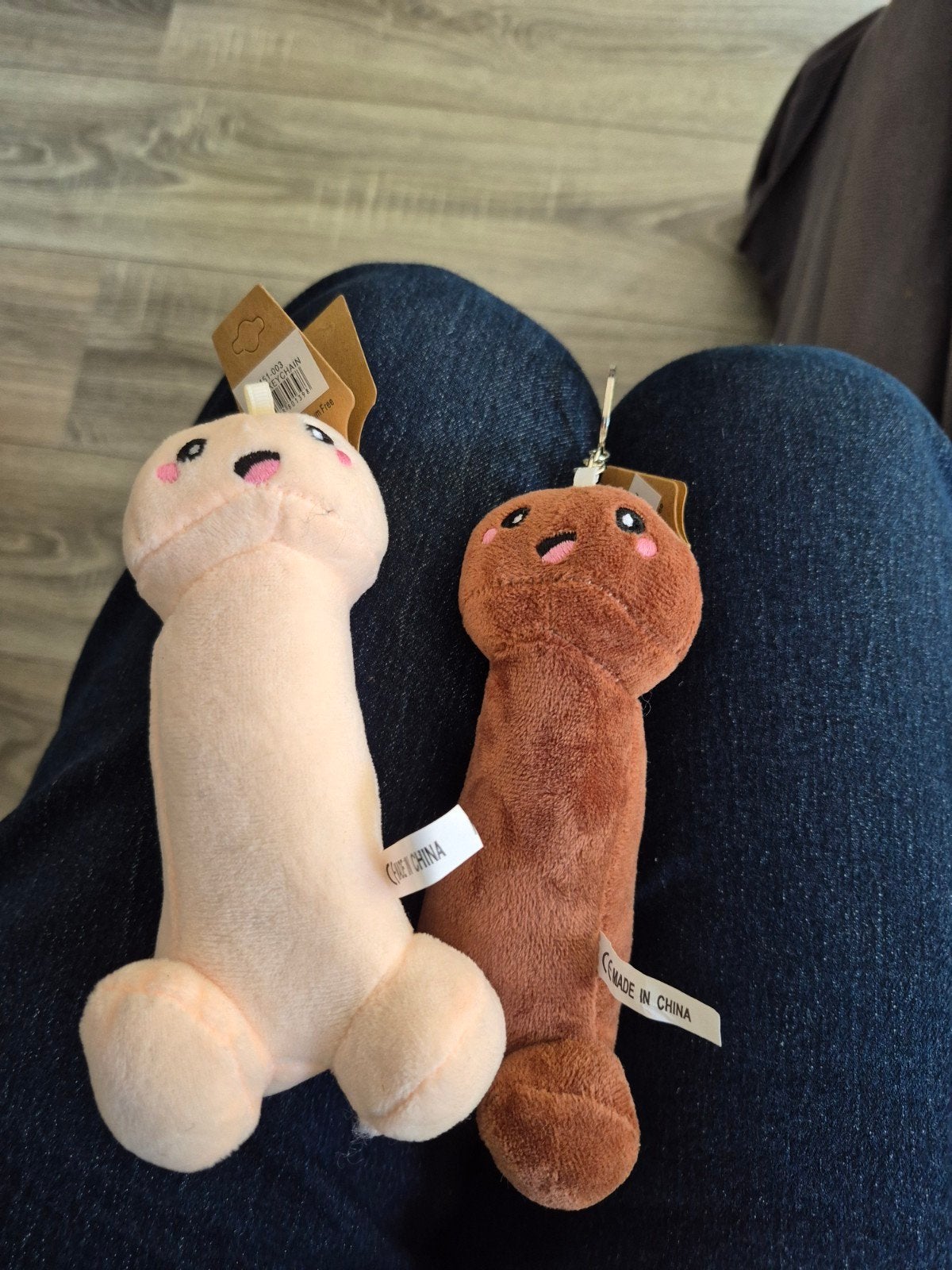 sleutelhangers pluche penis. set van 2, Verzamelen, Ophalen of Verzenden, Nieuw