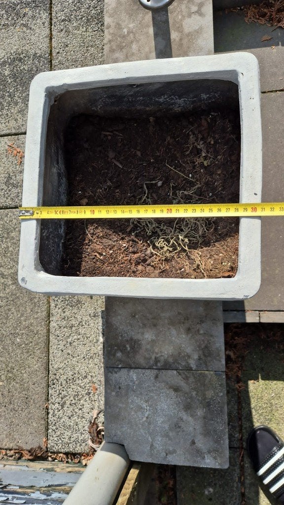 Plantenbak wit voor buiten., Ophalen, Overige materialen, Minder dan 30 cm, Vierkant