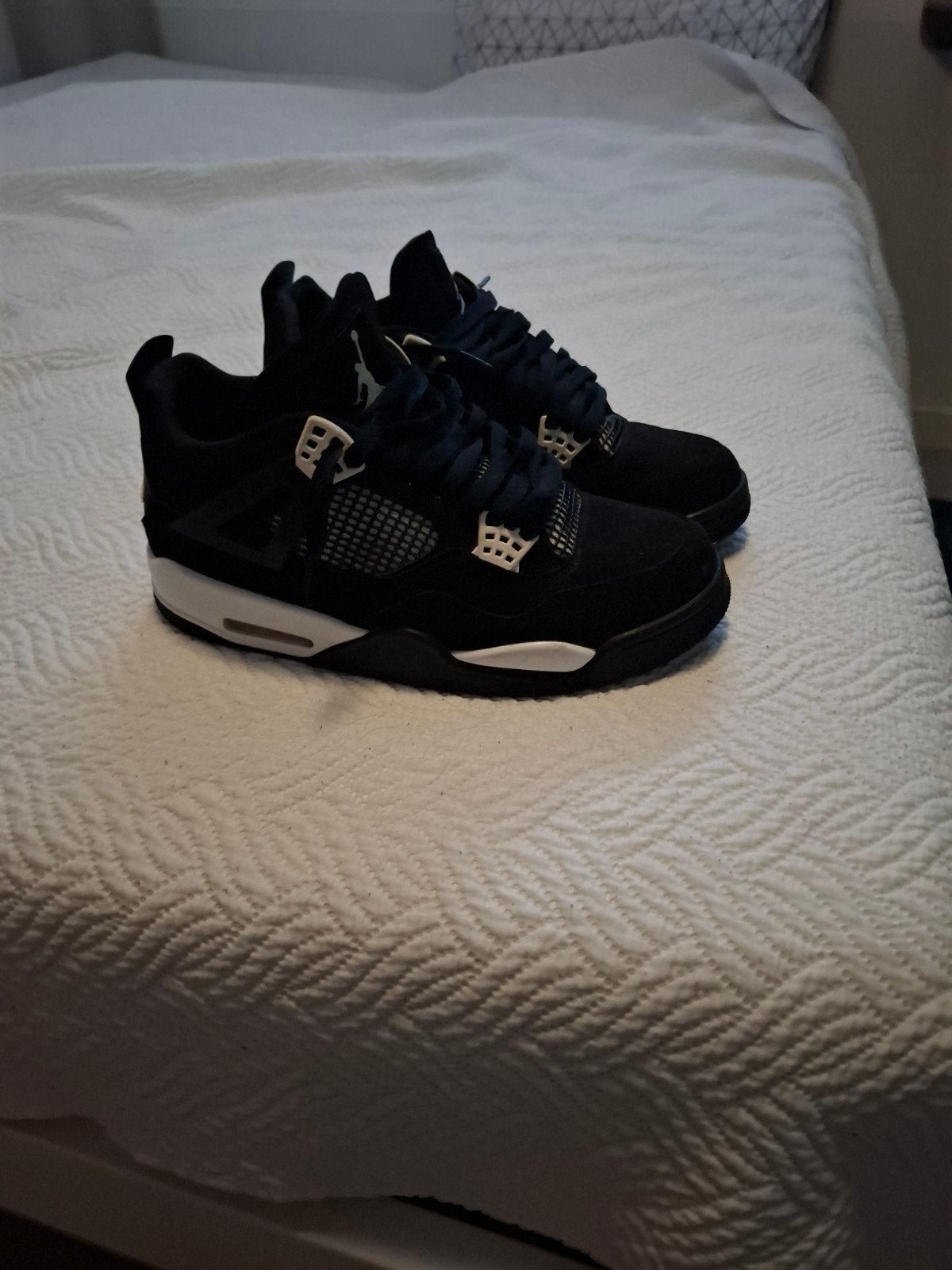Air Jordan 4 - Maat 44 - Zo goed als nieuw, Ophalen, Zwart, Nike Air Jordan, Sneakers of Gympen