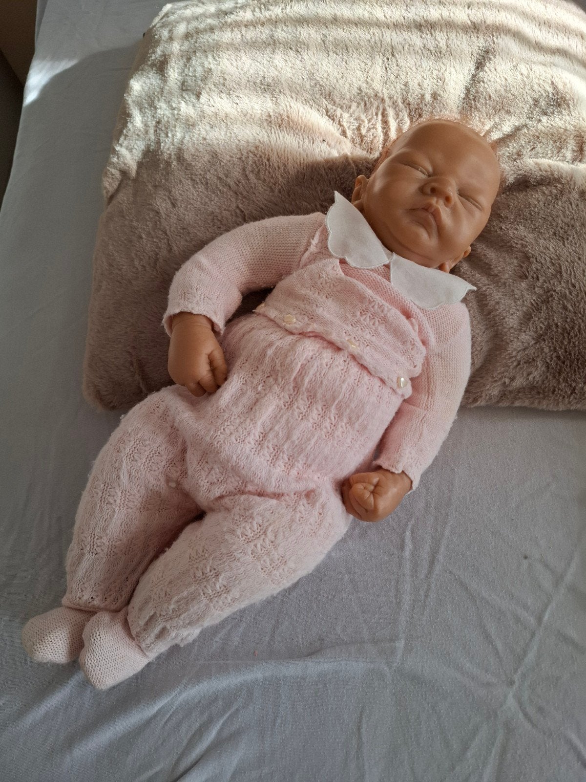 Reborn babypop - Handgemaakt en levensecht, Ophalen of Verzenden, Zo goed als nieuw, Babypop