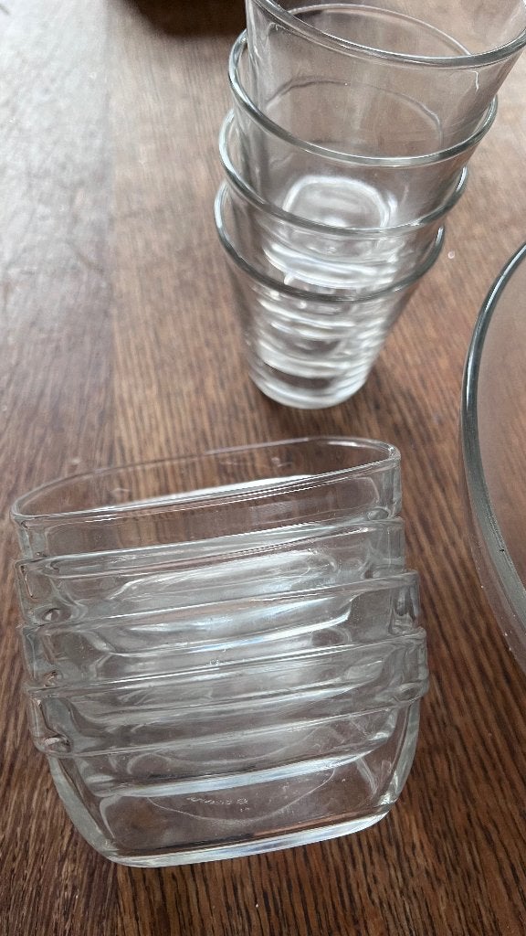 12 delig glazen servies/ glazen/ kommen/ schalen, Ophalen of Verzenden, Zo goed als nieuw, Overige merken, Glas