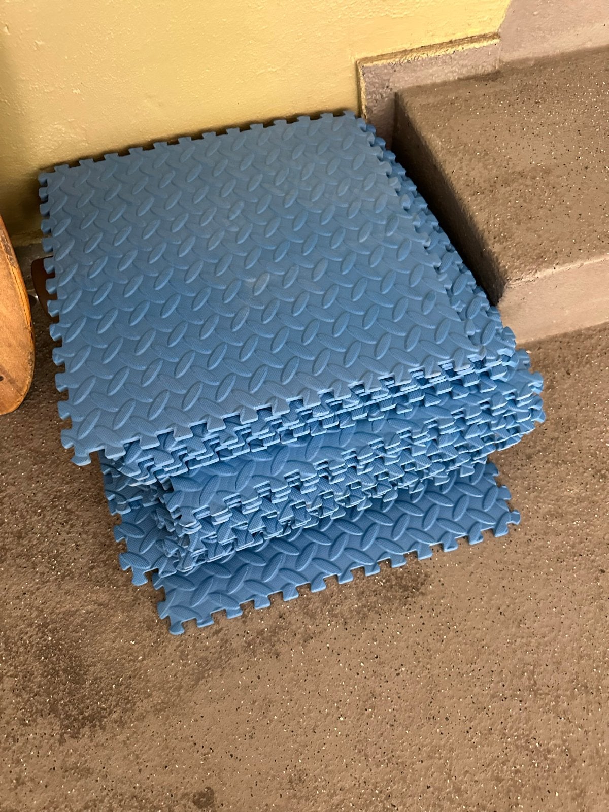 Fitnessmatten / Puzzelmatten - Blauw, Sport en Fitness, Fitnessmaterialen, Ophalen, Gebruikt, Fitnessmat