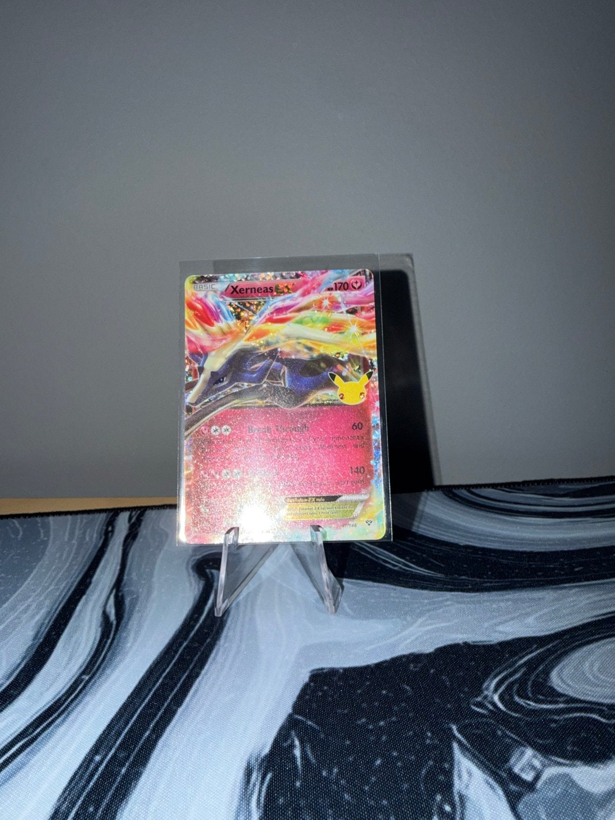 Pokémon Kaart Xerneas EX Celebrations Full Art Foil, Ophalen of Verzenden, Zo goed als nieuw, Losse kaart, Foil