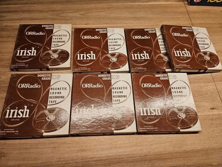 Vintage Irish ORRadio magneetbanden (7 stuks), Ophalen of Verzenden, Onderdeel, Met banden