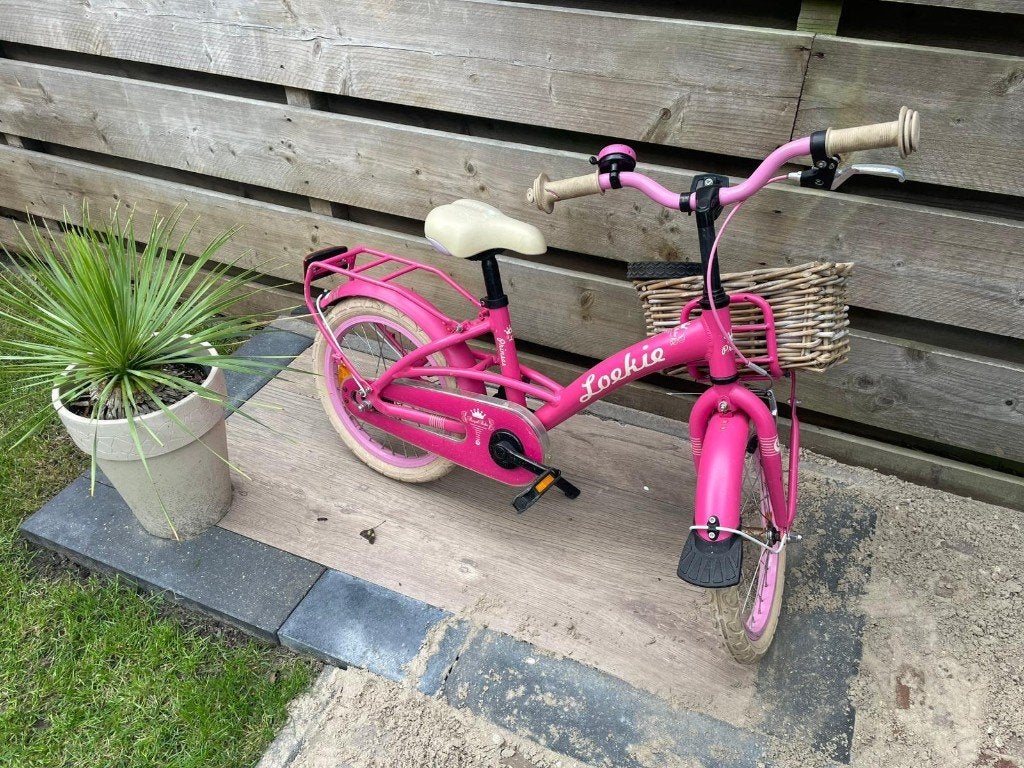 Loekie Prinses 16 inch – Meisjesfiets | Roze, Zijwieltjes, Velgrem, Ophalen of Verzenden, Loekie Prinses