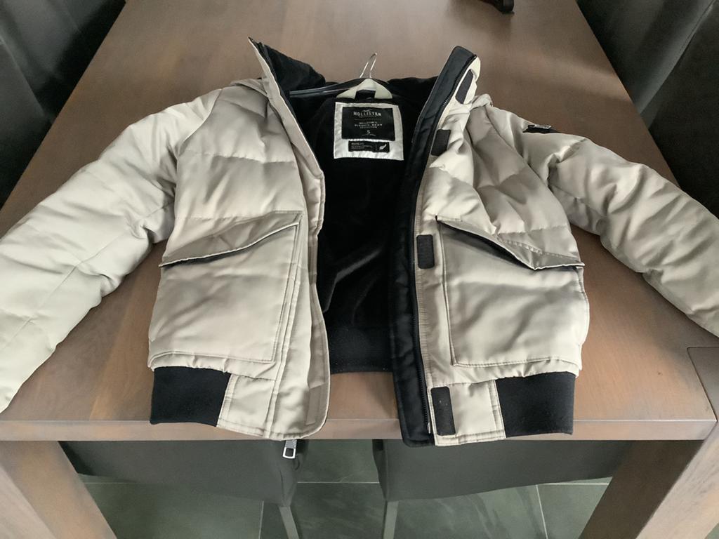 Hollister winterjas, Ophalen, Gedragen, Grijs