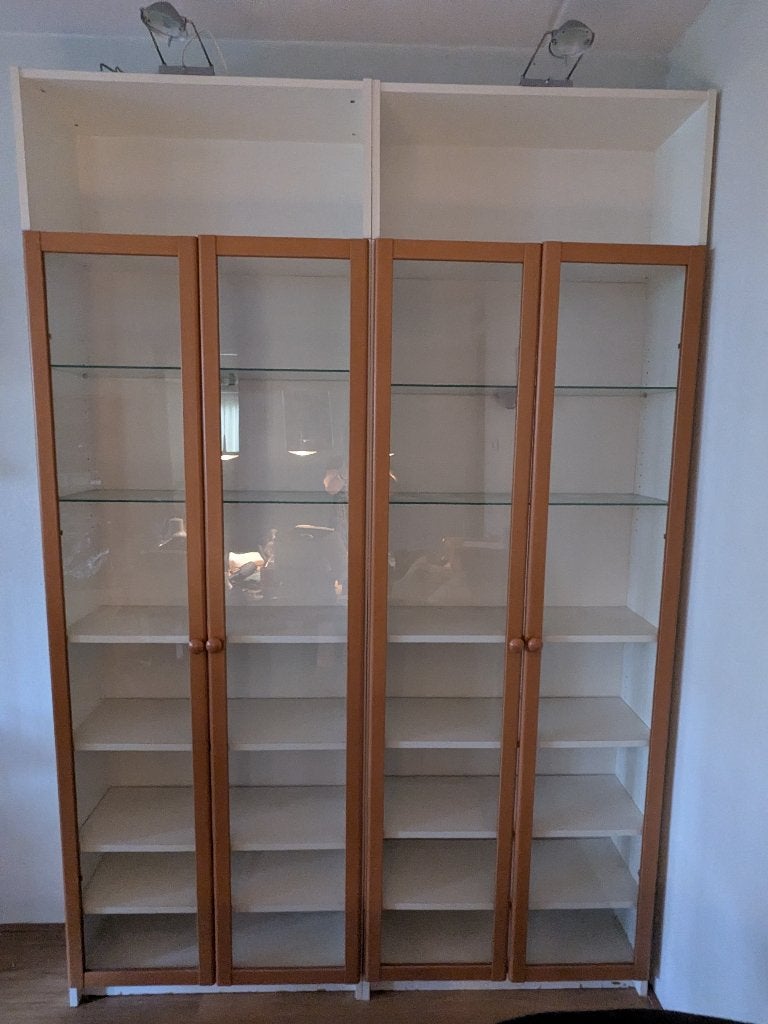 Boekenkast/ vitrinekast Billy, Ophalen, 200 cm of meer, 150 tot 200 cm, Glas