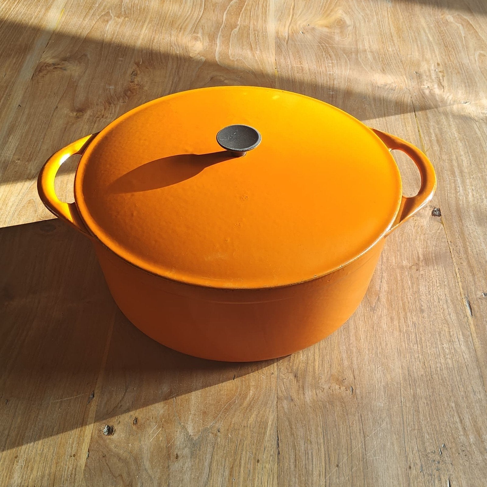 Cousances/ Le Creuset braadpan - oranje, Ophalen of Verzenden, Gebruikt, Gietijzer