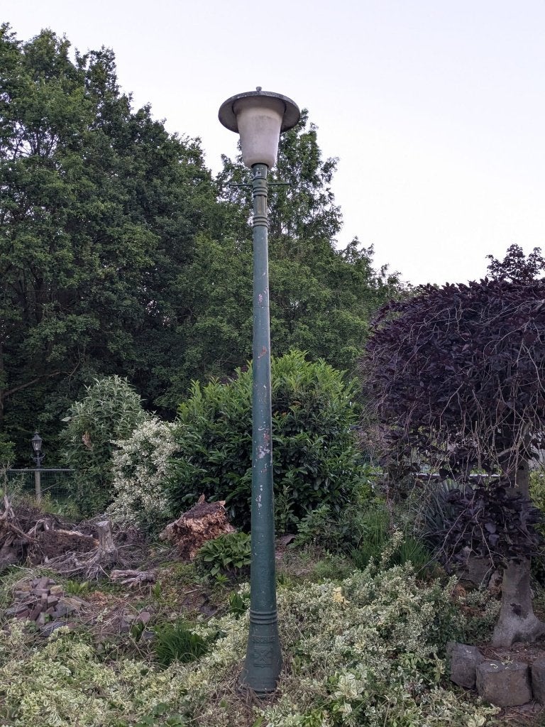 gietijzeren lantaarnpaal Enschede, Tuin en Terras, Buitenverlichting, Ophalen, Gebruikt, Staande lamp, Netvoeding
