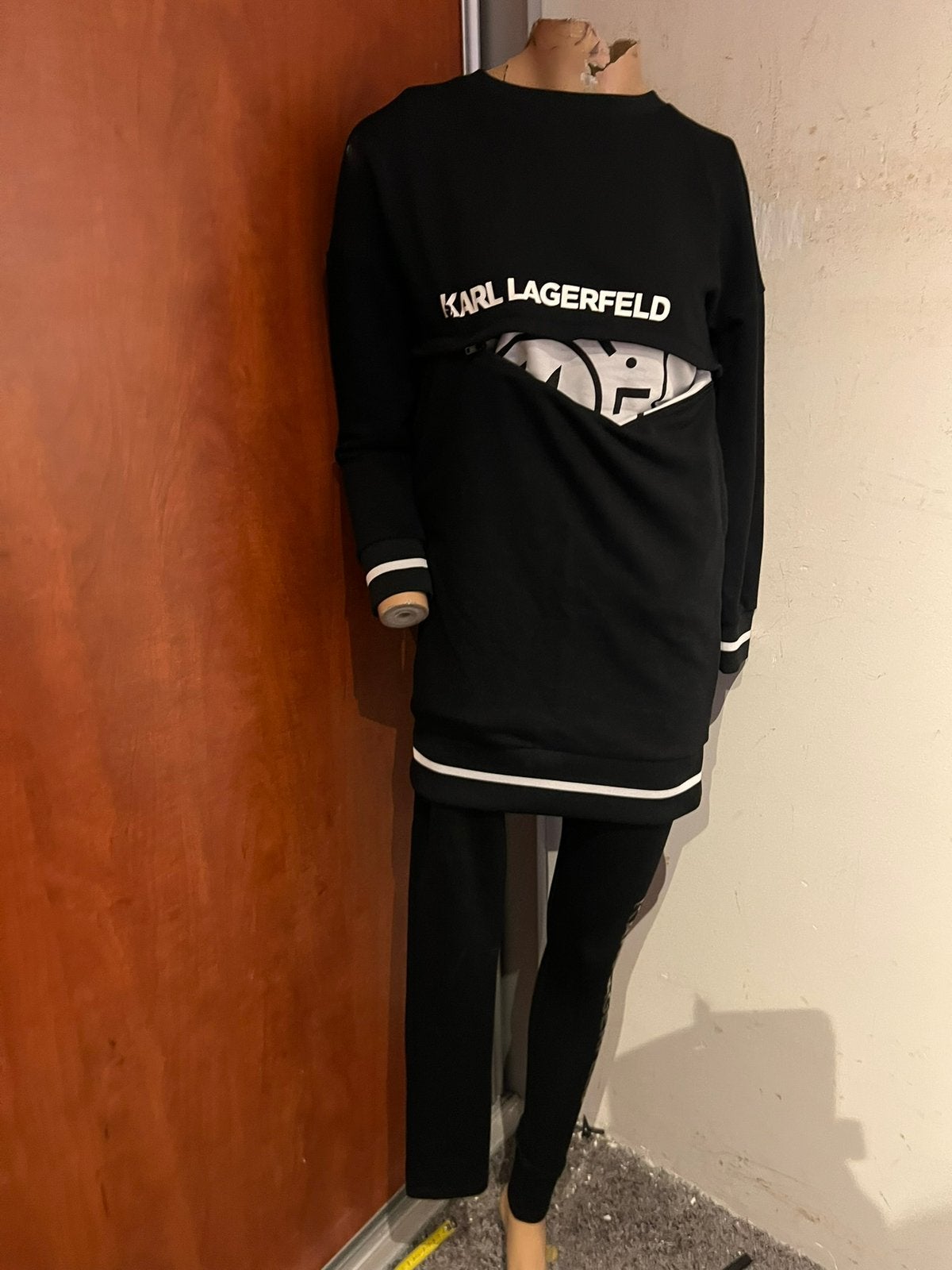 KARL LAGERFELD jurk en legging 164 origineel zgan, Meisje, Ophalen of Verzenden, Zo goed als nieuw, Setje