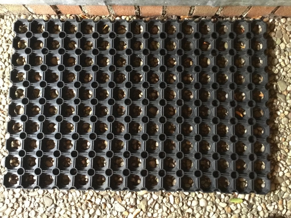 RUBBEREN DEURMAT MET GAATJES, Tuin en Terras, Ophalen of Verzenden, Nieuw, Rubber, Buiten