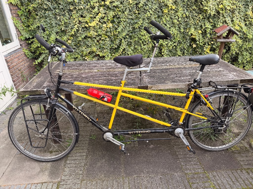 Vittorio tandem fiets - perfect voor lange mensen!, Ophalen, Gebruikt, 10 tot 15 versnellingen, Velgrem